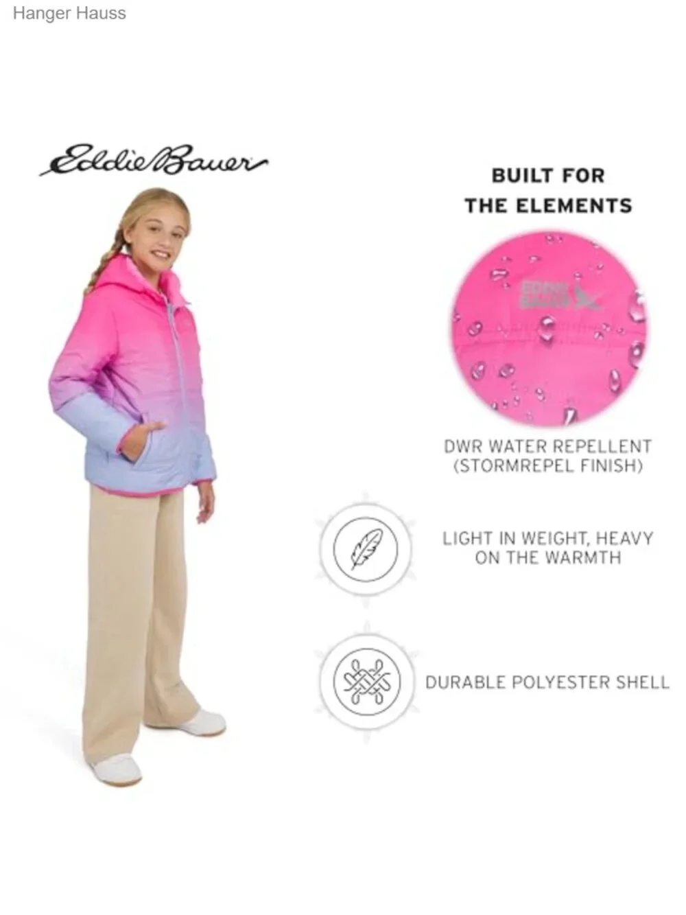 Girls Reversible Faux Fur Lined Puffer Jacket Insulated Winter Coat